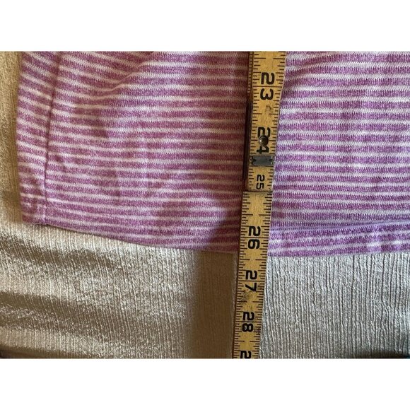 Womens Lane Bryant 18/20 Open Shoulder Short Sleeve Top Blouse Pink Stripe - Picture 5 of 8